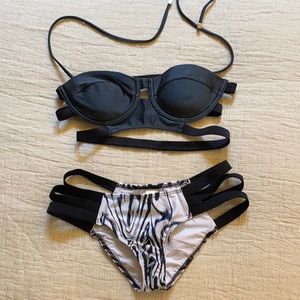 Strappy cage back bikini